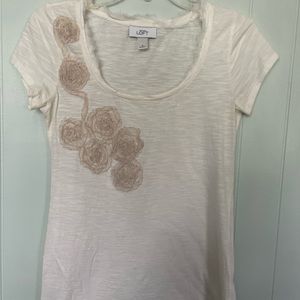 Ann Taylor Loft Cream Top Size Small